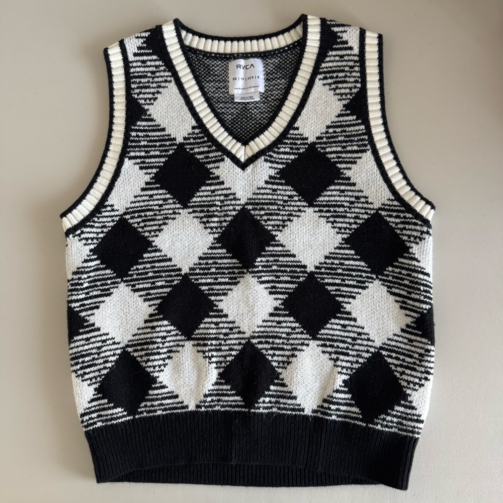 RVCA Oversized Sweater Vest size XS